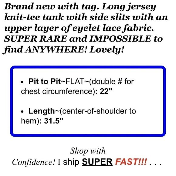 J Jill Sz L White Eyelet Lace Layered Long Tee T-Shirt Tank Top Womens NEW NWT - Picture 13 of 13